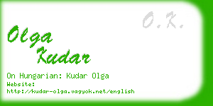 olga kudar business card